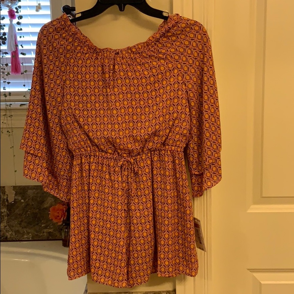Girls Peach Romper